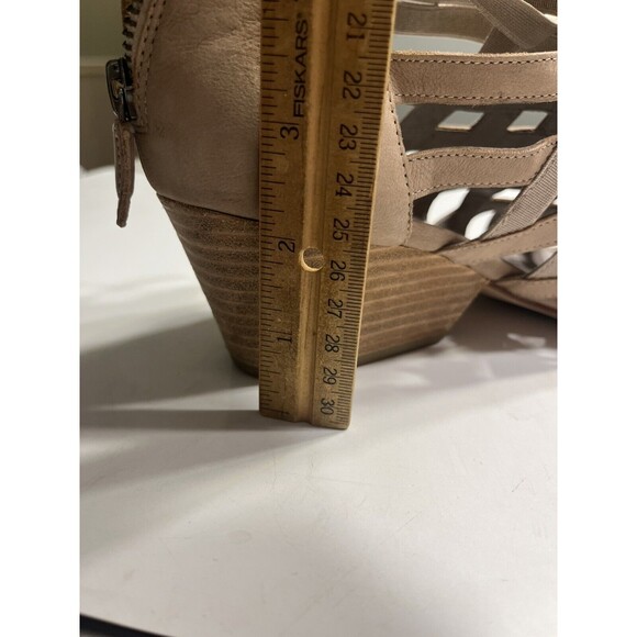 Eileen Fisher Oodle Cross Cross Strappy Tan Brown Block Heel Open Toe Sandals 9 - Picture 9 of 14